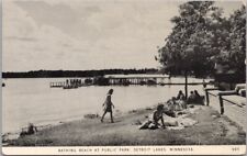 Vintage 1940s DETROIT LAKES, Minnesota Postcard 