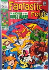 Fantastic Four #89 Marvel Comics 1969 Sharp Copy VF- Mole Man Cover Silver Age picture
