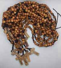 Authentic12 olive wood catholic rosary from Jerusalem hand made 1dozen=12 Rosary picture