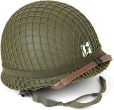 US WW2 M1 Helmet with Captain Decal Steel Double Shells Green picture