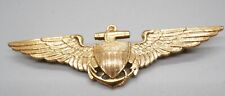 Post WWI 1920s-1930s Navy Naval Aviator Pilot 2 3/4 Inch Wings Badge VERY RARE picture