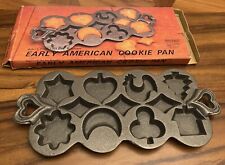 Vintage Cast Iron Early American Cookie Pan For National Silver Baker’s Pride picture