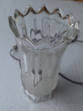 Vintage Frosted Crystal Tulip Boudoir Table Lamp picture