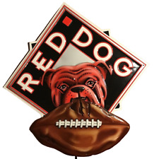 Hugh Limited 30x32 Original Red Dog Football Grocery Store Commercial Beer Sign  picture