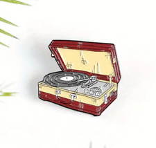 Vintage-style TurnTable Enamel Pin Handcrafted DJ Set up with Timeless Design picture
