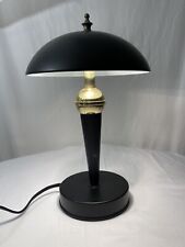 Atomic Saucer Mushroom Lamp (READ DESCRIPTION)  Black And Gold 13” picture