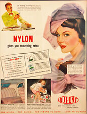 1949 DuPont Nylon Fibers Give You Something Extra Vintage Print Ad picture