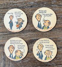 Lot of 4 Vintage New & Different Piels Bros. Coasters  1956-57 (Brooklyn, NY) picture