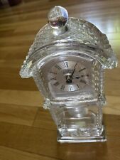 Vintage Crystal Legends Glass Mantle Retro Clock Stand Collectible picture