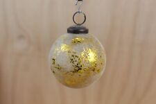Antique Christmas Decorative Ornament Golden Foil Bauble Kugel Tree Hanging Ball picture