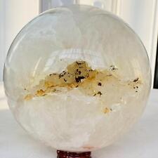 3580g Natural Cherry Blossom Agate Sphere Quartz Crystal Ball Healing picture
