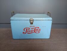 Rare Vintage Pepsi Cola Cooler With Tray Light blue 1940's～50's picture