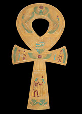 BIG RARE ANCIENT EGYPTIAN ANTIQUE TUT ANKH KEY Of Life with Isis and Horus Eye picture