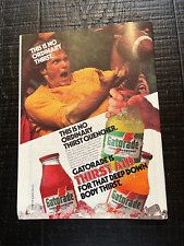 Gatorade Vintage 1986 Thirst Aid Original Magazine Ad picture