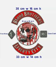 Blood Brothers mc 35cm iron on embroidered set picture