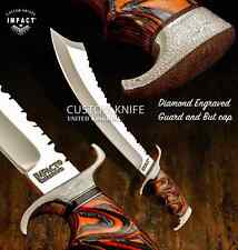 IMPACT CUTLERY CUSTOM BOWIE PIRATES KNIFE EXOTIC WOOD HANDLE- 1664 picture