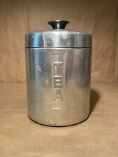 Continental Brand Canister Brushed Aluminum Kitchen 6” X 4” Made W Germany Vtg picture