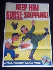 1942 WWii USA AMERICA GOOSE COMIC ARMY WAR AIRCRAFT BULLET ww2 PROPAGANDA POSTER picture