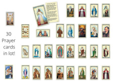Prayer Card Assortment Lot (30 Different Holy Cards) Jesus, Mary, Saints, etc picture