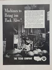 1942 Texaco Texas Company Fortune WW2 Print Ad Q4 Machine Machinist Homefront picture