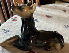 Vintage Ceramic Doberman Dog Figurine Made in Brazil 8” picture
