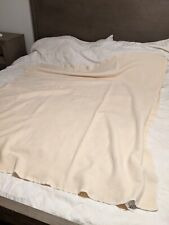 Faribault Woolen Mill 100% LambsWool Ivory Blanket Throw Approximately 60 x 68 picture
