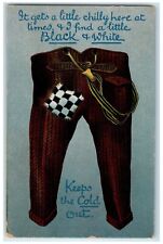 c1910's Pants Suspender Underwear Humor Keeps The Cold Out Antique Postcard picture