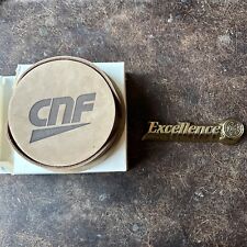 Vintage CF CONSOLIDATED FREIGHTWAYS Paperweight & CNF Leather Coaster Set Of 6 picture