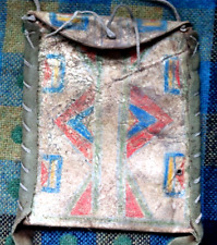 Vintage PARFLECHE BAG antique Native American document pouch Plains Indians picture