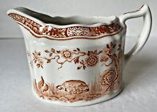 FURNIVALS 1913 BROWN  QUAIL PATTERN CREAMER - RN684771 - MADE IN ENGLAND picture
