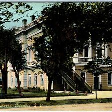 c1910s Columbia, SC County Court House Rare View FM Kirby Postcard Men Tree A119 picture