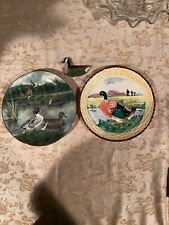 Duck Collectibles- 2 Plates And A Paperweight picture