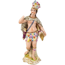 Antique Gotha 1820s allegorical porcelain figurine America “Four Continents” set picture