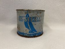 Vintage Metompkin Bay Oyster Co. Chrisfield Maryland MD 12 Ounce Tin Can picture