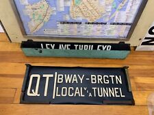 NY NYC SUBWAY ROLL SIGN QT BROADWAY BRIGHTON BEACH OCEAN BOARDWALK LOCAL TUNNEL picture