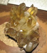 LARGE NATURAL CITRINE  QUARTZ  CRYSTAL CLUSTER  GEODE CATHEDRAL HEALING MINERALS picture