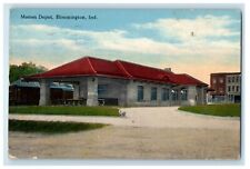 1917 Monon Depot Station Bloomington Indiana IN Posted Antique Postcard picture