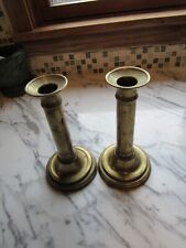 PAIR 19TH CENTURY FRENCH BRASS SIDE EJECTOR CANDLESTICKS picture