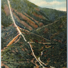 1946 Manitou Springs, CO Scenic Incline Railway Mt. Birds Eye Parked Cog PC A251 picture