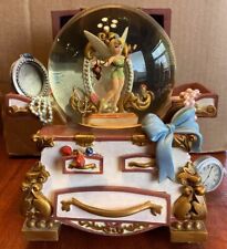 Disney Tinker Bell Hidden Treasure Chest Snow Globe Jewelry Music Box Peter Pan picture