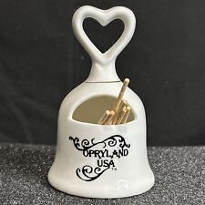 Vintage Opryland USA White Bell Shaped Toothpick/ Match Holder Dispenser Rare    picture