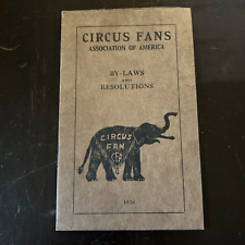 1926 1ST ED Circus Fans Association America CFAA Founding By-laws & Resolutions picture