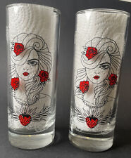 2 Tequila Rose Cup Glass Strawberry Cream Naughty Never Tasted So Nice 12oz picture