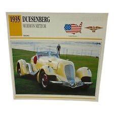 Cars of The World - Single Collector Card 1935 Duesenberg Mormon Meteor picture