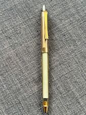Vintage SEABURY Gold Colored Ridged Ribbed Ballpoint Pen picture