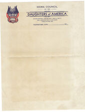c.1930s Daughters Of America American Revolution Youngstown Ohio Letterhead DAR picture