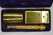 RARE Vintage Gillette ABC Pocket Edition Imperial Set With Engraved Cap 1909 picture