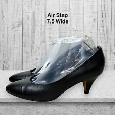 Air Step Vintage “UNION MADE AFL-CIO CLC” seal Black Heel Womens Size 7.5 Wide picture