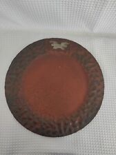 JAN BARBOGLIO 14” Hand Hammered Rustic Iron Charger Tray picture