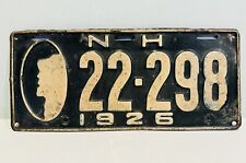 1926 New Hampshire License Plate 22298 Garage Decor Low Number Old Man ALPCA picture